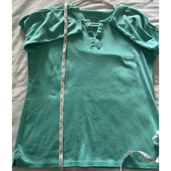 L.Lbean Three-Quarter Sleeve Tunic Top 100 Cotton Women’s Medium Size - Picture 6 of 9